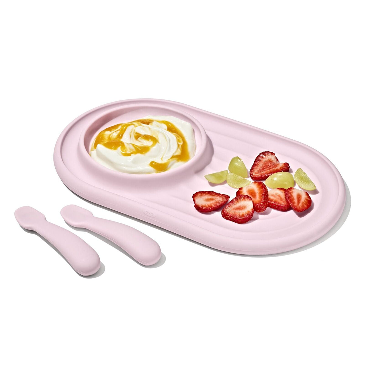 textured-suction-plate-and-spoons-set-3-piece-d3 tot_61177300_developmental-plate-2-spoon-set-blossom_apdp_00_main.jpeg